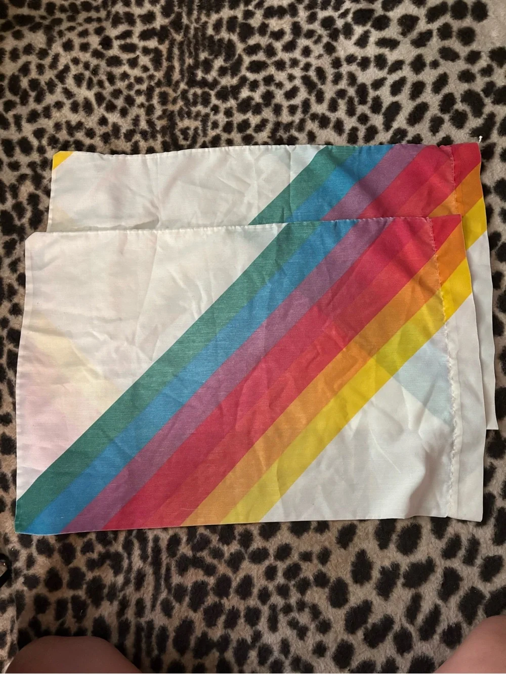 Vintage rainbow pillowcases